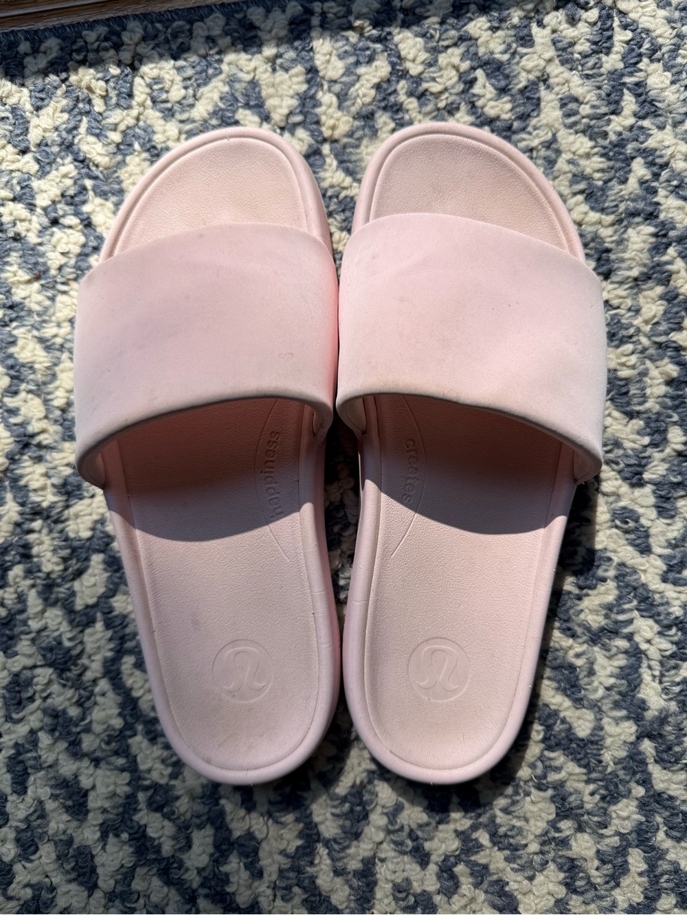 lululemon athletica Pale Pink Slide Sandals